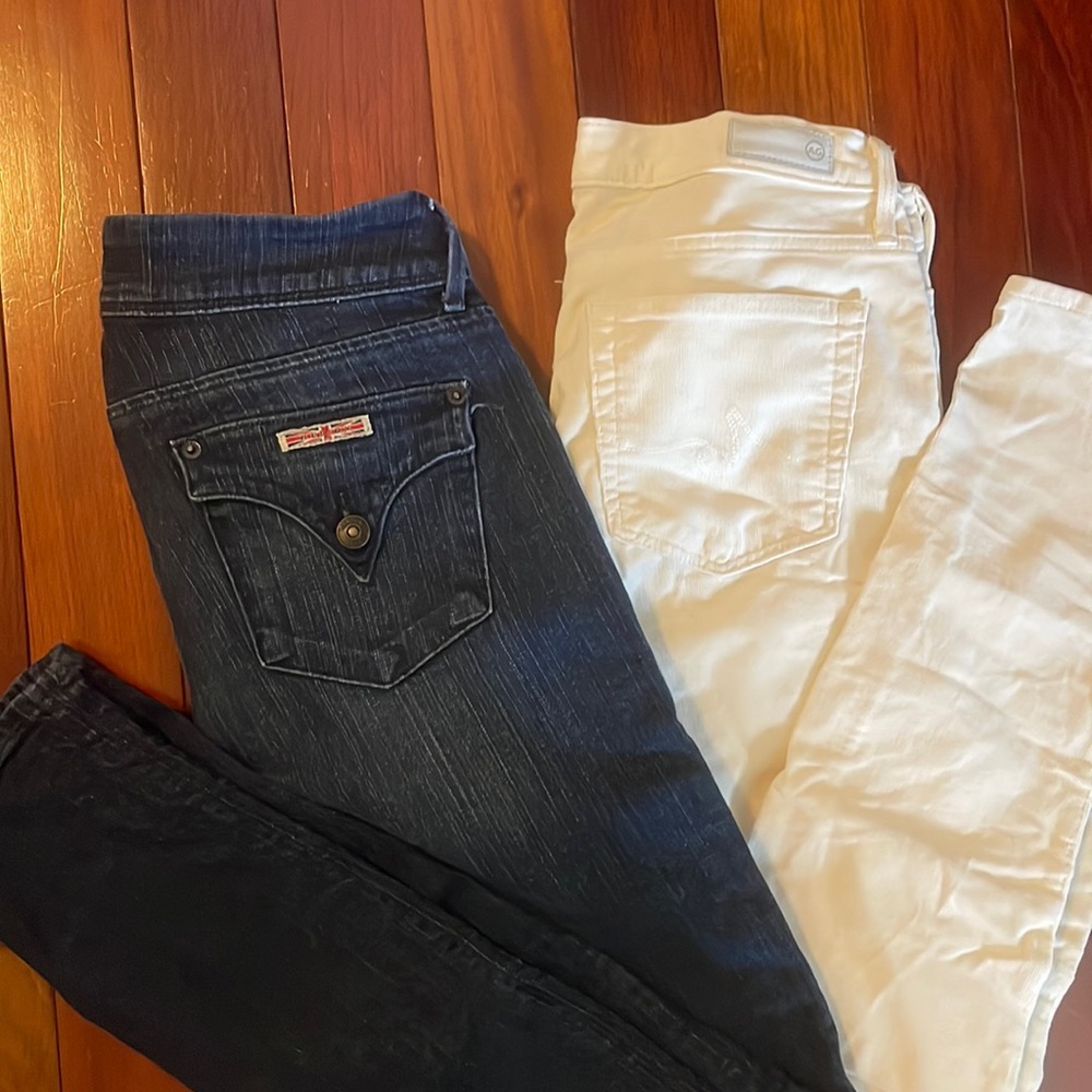 Designer jeans lot Hudson’s and Adriano goldschmied both in GUC in size 27
